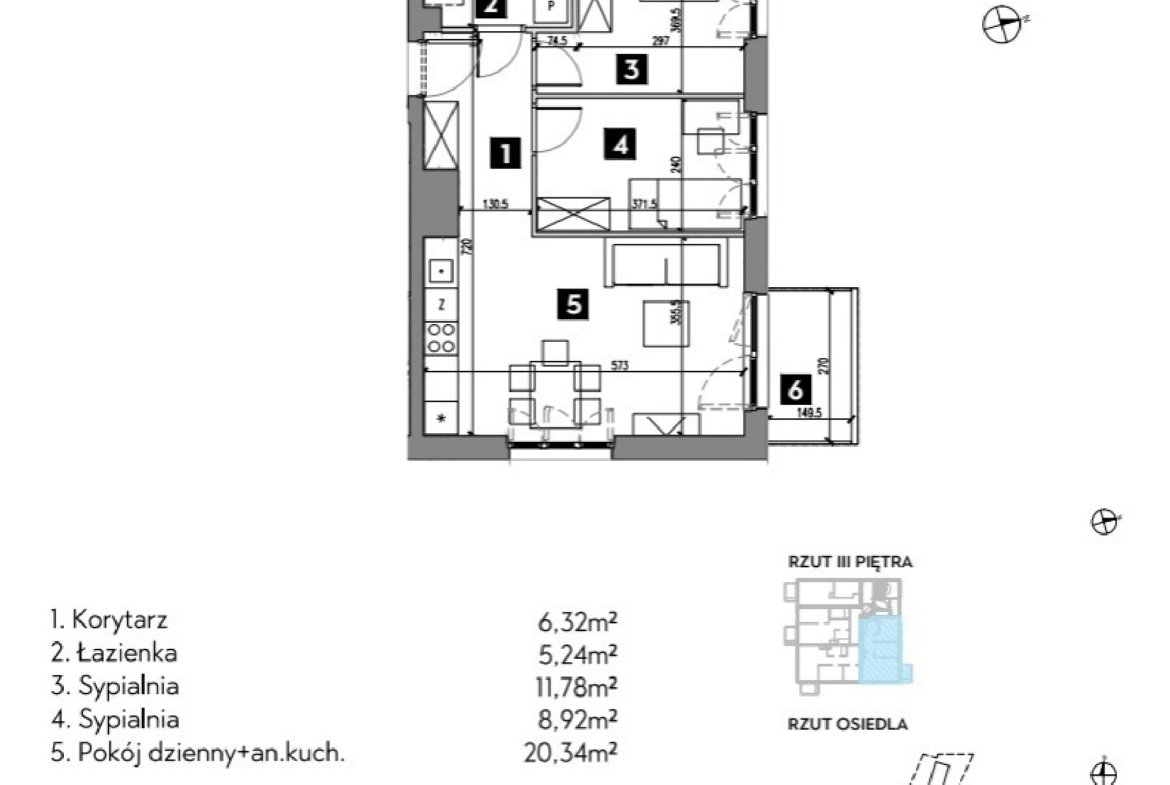 Rzut B2/3/4 — Osiedle Metr Kwadrat etap II