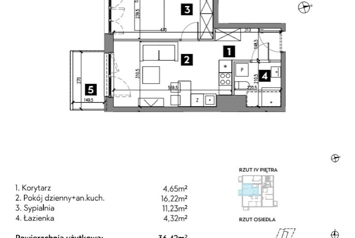 Rzut B2/4/6 — Osiedle Metr Kwadrat etap II