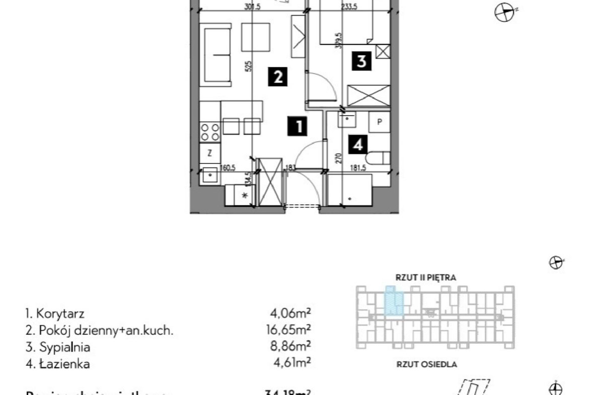 Rzut B1/2/14 — Osiedle Metr Kwadrat etap II