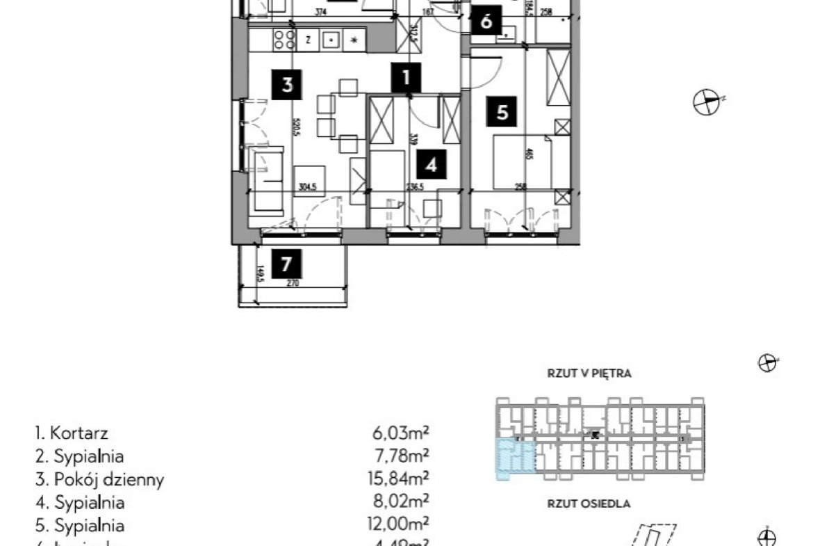 Rzut B1/5/12 — Osiedle Metr Kwadrat etap II